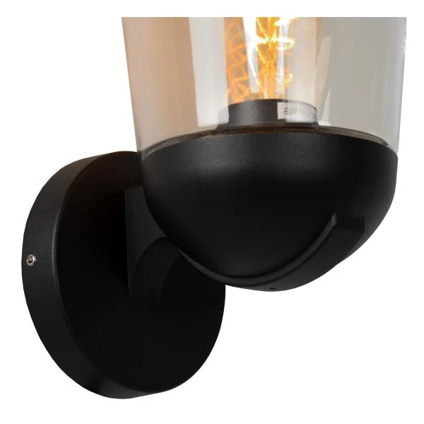 Lucide TULSA - Wall light Indoor/Outdoor - 1xE27 - IP44 - Black - detail 1